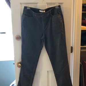 Grey corduroy stretch pants